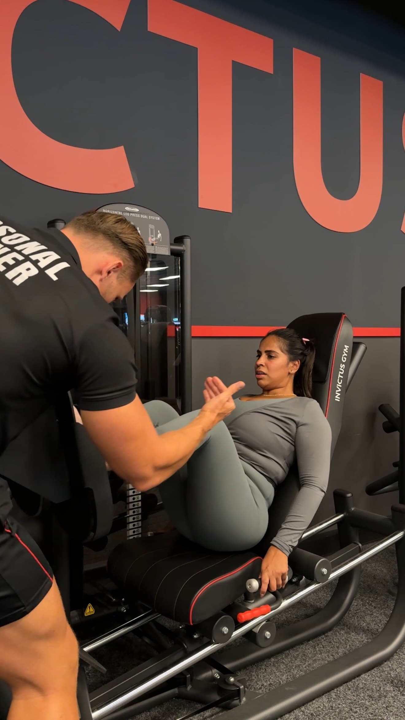 Begeleiding op de leg press